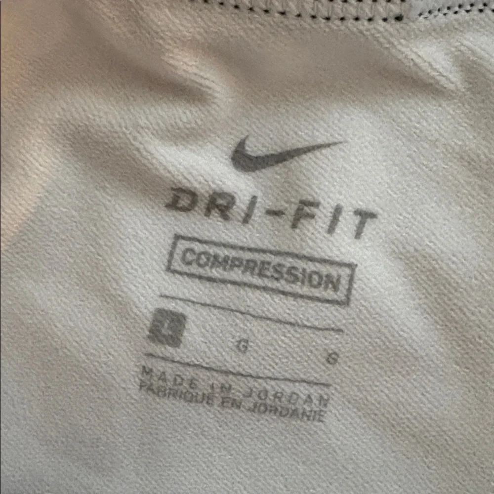 Nike Pro Dri Fit Kids White Compression Pants Size Large